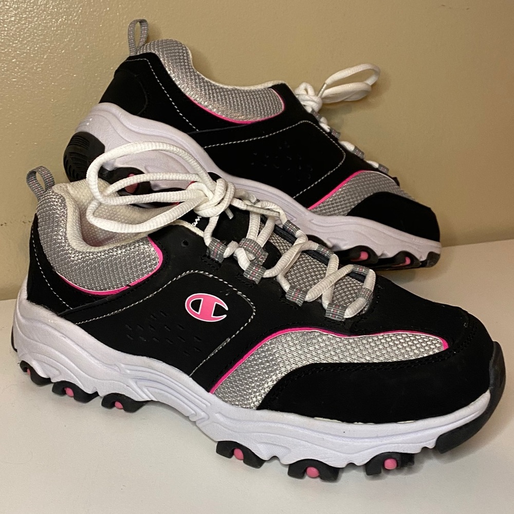 Women’s Champion Pink And Black Shoes Size 10W
